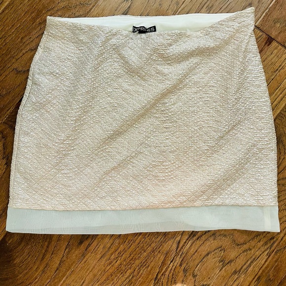 Metallic Sparkle EXPRESS Mini Skirt | Size 4 - Picture 1 of 5